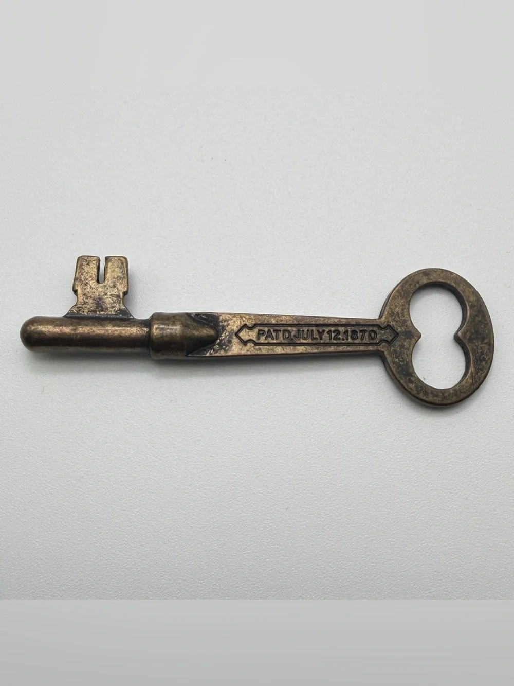 Antique Norwalk Lock Co Skeleton Key Pat’d July 12 1870 Folding Barrel Key